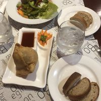 Salad + Samosa  at Vegan Mount in Barcelona