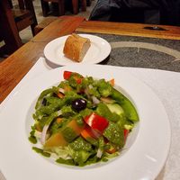 Mixed salad with amazing pesto at Vegan Mount in Barcelona