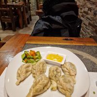 Momos from menu of the day at Vegan Mount in Barcelona