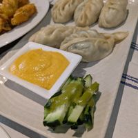 Steamed momos at Vegan Mount in Barcelona