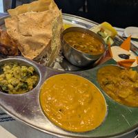 Royal Thali (not recommended) at Vegan Mount in Barcelona