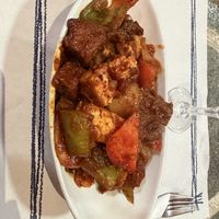 Chilly momo mix. Delicious!  at Vegan Mount in Barcelona