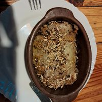 Escondidinho de aipim com palmito de jaca at Clube Das Artes Cantina in Palmeiras