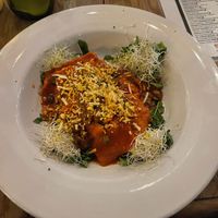Vegan ravioli (super tasty)  at Santas Iguanas in Sayulita