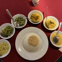 Vegetable curries  at Wijesiri Family Restaurant in Sigiriya