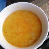 lentil soup at Pillars of Hercules Organic Farm Shop and Cafe in Falkland