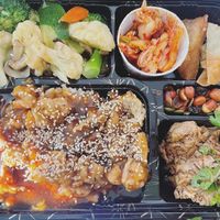 Sweet and sour chicken bento at Green Green Trees : Your Vegan Kitchen in West Covina