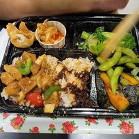 Black pepper mushroom bento box #Veganuary at Green Green Trees : Your Vegan Kitchen in West Covina