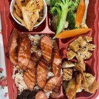 Sausage bento  at Green Green Trees : Your Vegan Kitchen in West Covina