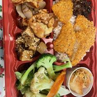 Crispy chicken bento  at Green Green Trees : Your Vegan Kitchen in West Covina