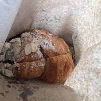Almond croissant at Goodness Coffee Co in Aldinga