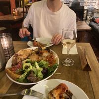 Veggie platter made vegan  at The Lamb Inn in Sandford