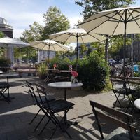 Outside sitting at Benji's - West in Amsterdam