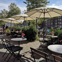 Outside sitting at Benji's - West in Amsterdam