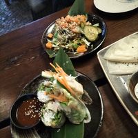 Summer rolls and algae salad at Vegang - P-Berg in Berlin