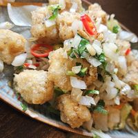 'Tofu-nny' with crispy salt-pepper crust (5.9€) at Vegang - P-Berg in Berlin