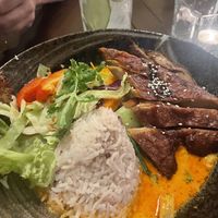 Duckin' Good (red coconut curry sauce)  at Vegang - P-Berg in Berlin