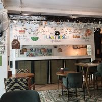 Wall paintings at Greenr Cafe in New Delhi