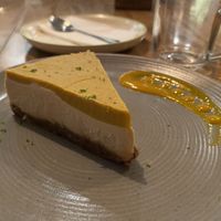 Vegan Mango kefir lime pie   at Greenr Cafe in New Delhi