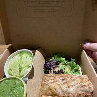 Old Delhi bhurji wrap in the box  at Greenr Cafe in New Delhi