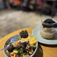 Awesome shroom balls 😋  at Greenr Cafe in New Delhi