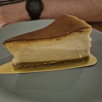 Vanilla cheesecake at Greenr Cafe in New Delhi