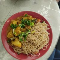 Noodles and tofu at HeartFood in Hobart