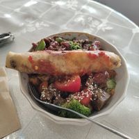 The huge spring roll at HeartFood in Hobart