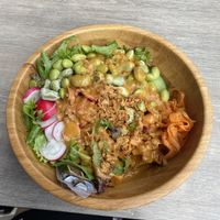 Burrito bowl with satay sauce  at Sisters Coffee Shop And Kitchen in Tenerife