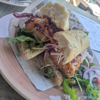 Tofu sandwich on GF baguette at Sisters Coffee Shop And Kitchen in Tenerife