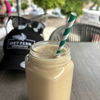 Peanut butter and Oat milk   at Sisters Coffee Shop And Kitchen in Tenerife