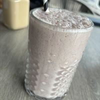 Strawberry split with oat milk   at Sisters Coffee Shop And Kitchen in Tenerife