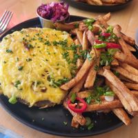 Salt n pepper parmo at V-EDGE in Middlesbrough