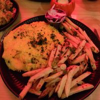 Salt and pepper parmo at V-EDGE in Middlesbrough