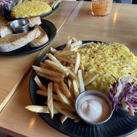 Spice head parmo & garlic bread   at V-EDGE in Middlesbrough