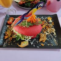 Velvet avocado bagel with vegan chicken and cheese at Eixampeling in Barcelona