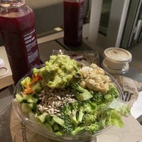 Delicious raw organic salad with beet juice 💥  at Raw Juce in Pembroke Pines