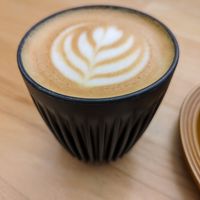 Oatmilk latte at Lean to Coffee in Isle Of Skye