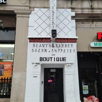 Exterior door, go down the stairs and it's right in front of you at Vegan One Stop  in Cincinnati