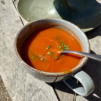 Really tasty tomato soup.   at The Running Fox at Kirkharle in Newcastle Upon Tyne