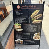 Vegan options marked  at Lamhan in Toronto