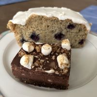 Vegan blueberry lemon loaf and GF s’mores   at Edible Flours in Vancouver