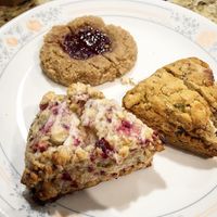 Scones and cookie at Edible Flours in Vancouver