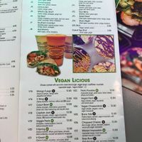 Vegan menu and juices at The Healthy Kitchen in Bronx