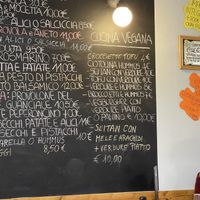 Menù vegano  at Acqua e Farina in Biella