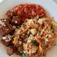 Fried Tofu at Mensa Rempartstraße in Freiburg