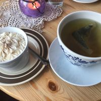 Carrot cake and peppermint tea  at C is for Cookie in Reykjavik