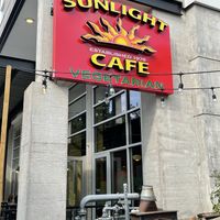 Outdoor sign at Sunlight Cafe in Seattle