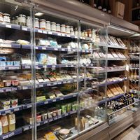 Refrigerated section at BachserMärt in Zurich