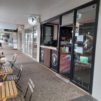 Footpath view at Stones Throw Cafe in Stones Corner